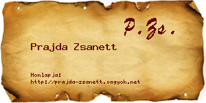 Prajda Zsanett névjegykártya